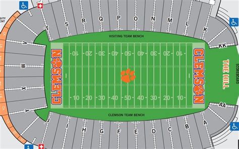 Home teams. . Clemson football seating chart with rows